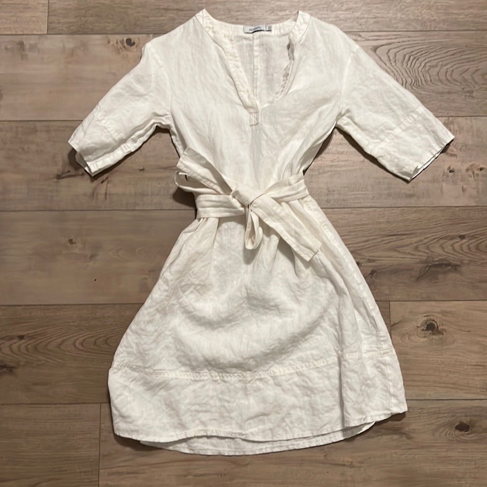 Max&co linen white dress